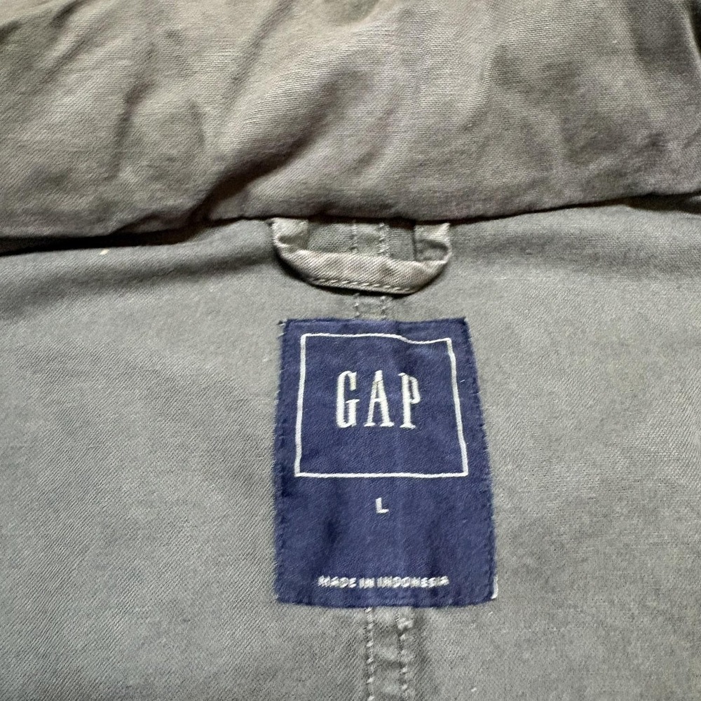 Gap Military Jacket Mens Large Green Fatigue Field Utility Hooded Canvas M-65 - Picture 2 of 16